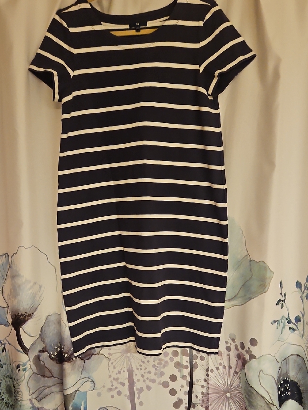 Navy And White Cotton Gap Dress